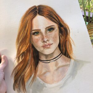 red haired girl portrait