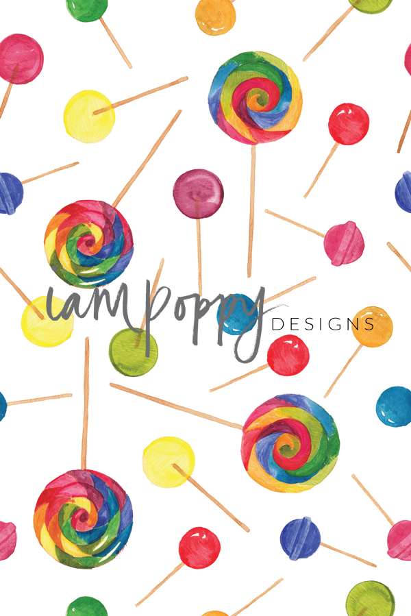 rainbow lollie pattern