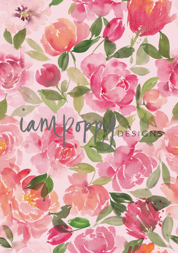 Pink peonie pattern