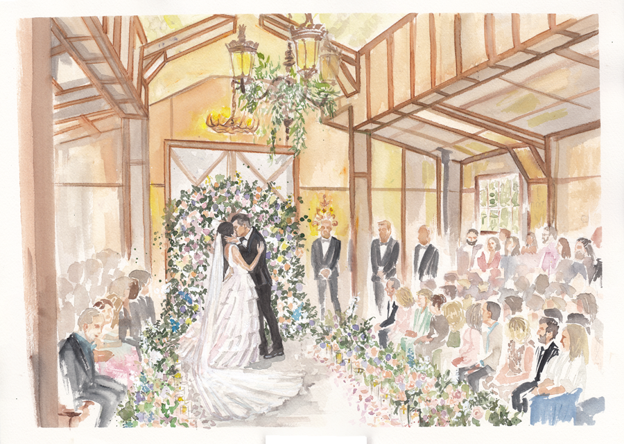 live wedding painting mount tambourine