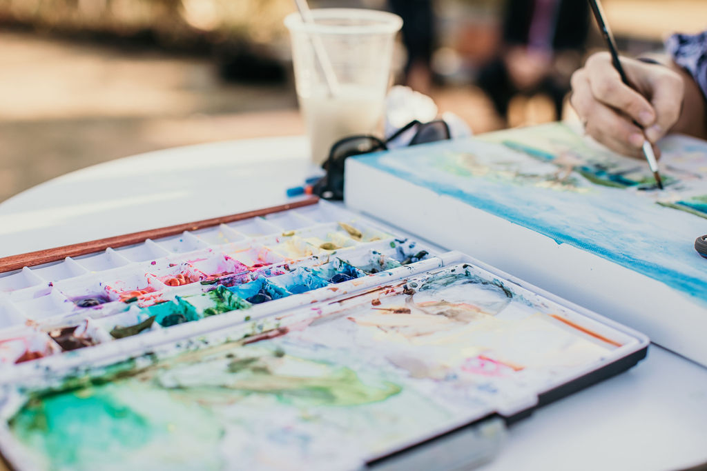 watercolour live painting