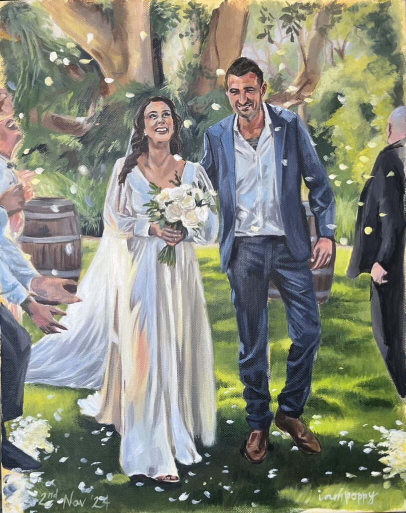 Live wedding painting - exit walk - Gabbinbar