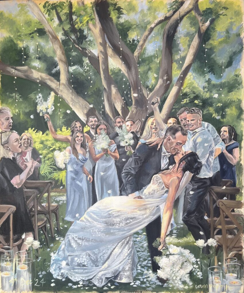 Gabbinbar live wedding painting