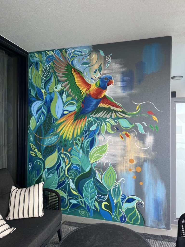 Lorikeet mural gold coast