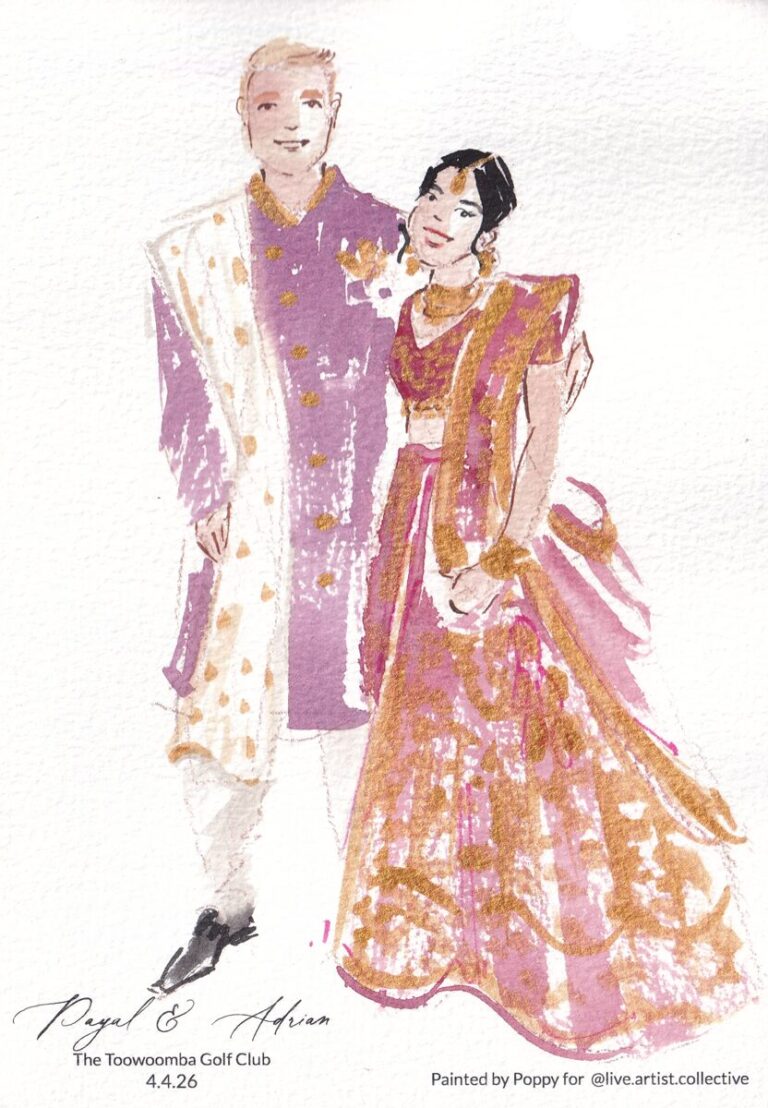 live guest portraits - indian wedding